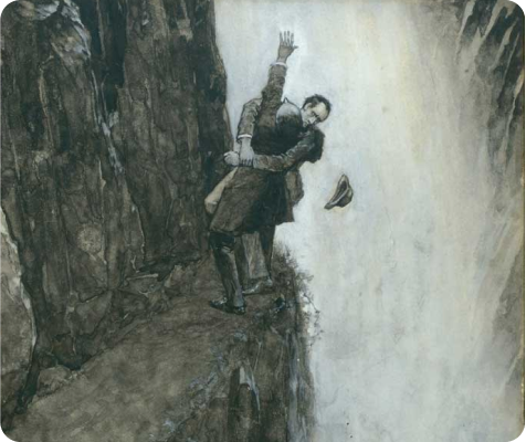 Sherlock Holmes cascate del Reichenbach